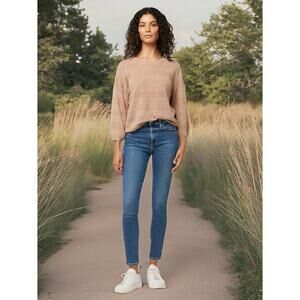 Joe's Jeans The Charlie Ankle High Rise Skinny Lemon Grove Wash Blue Denim Sz 23